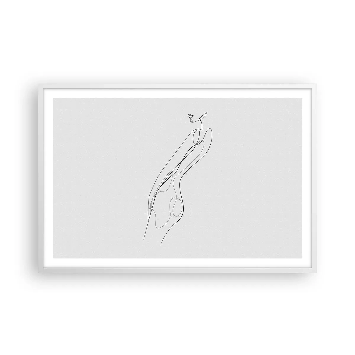 Poster in white frmae - Barely a Promise - 91x61 cm