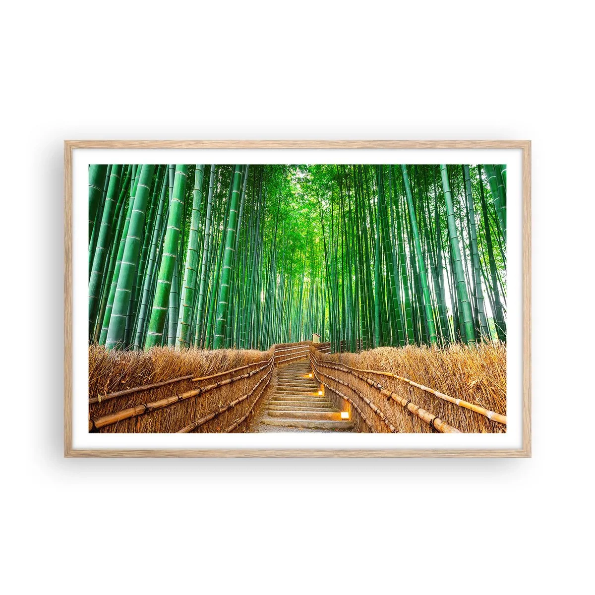 Poster in light oak frame - Essence of Asian Nature - 91x61 cm