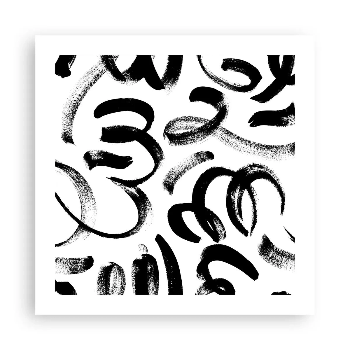 Poster - Black on White - 50x50 cm