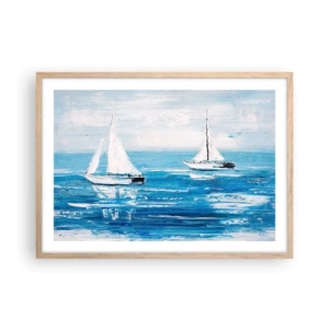 Poster in light oak frame - With a Friend by the Side - 70x50 cm