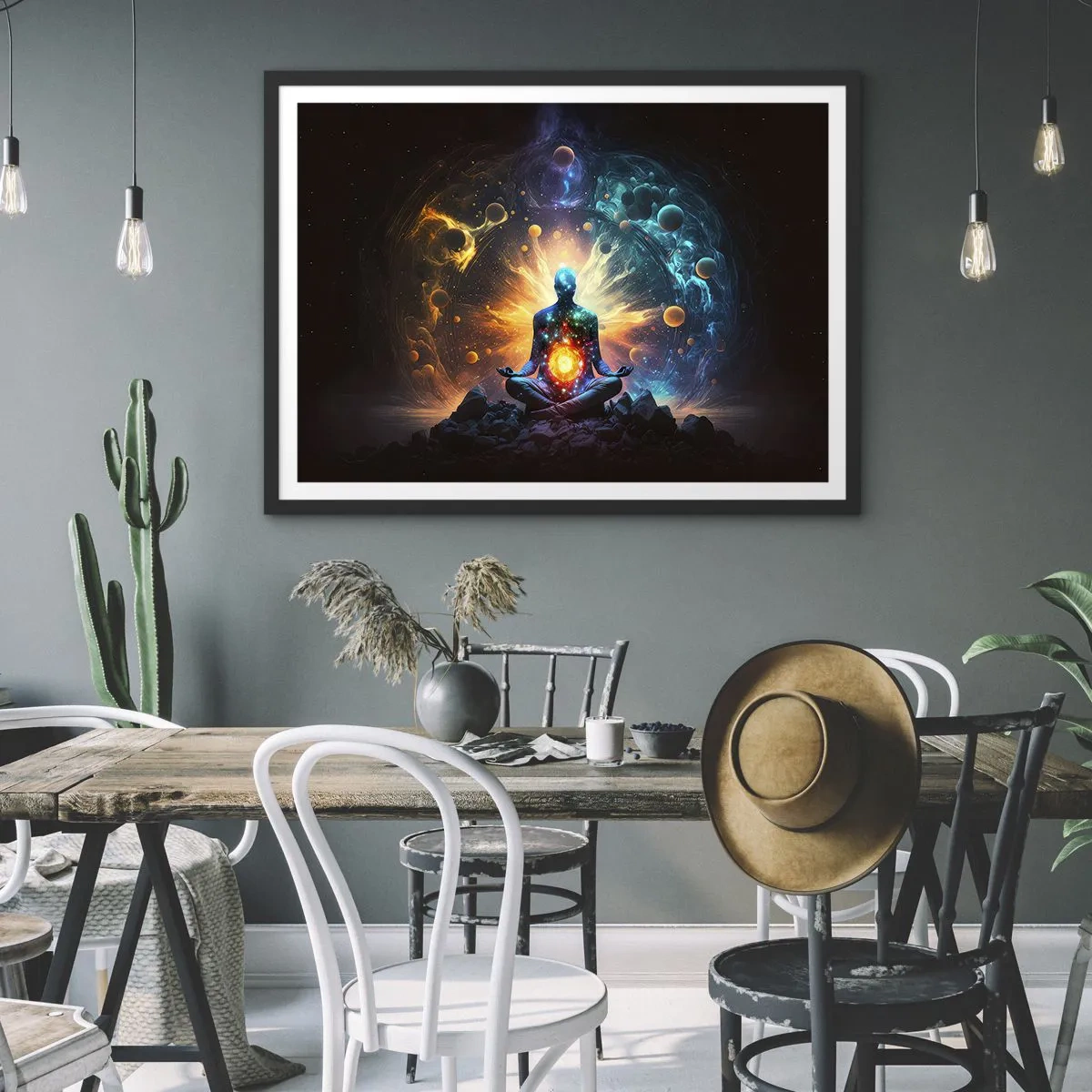 Poster in black frame - Cosmic Calm - 91x61 cm