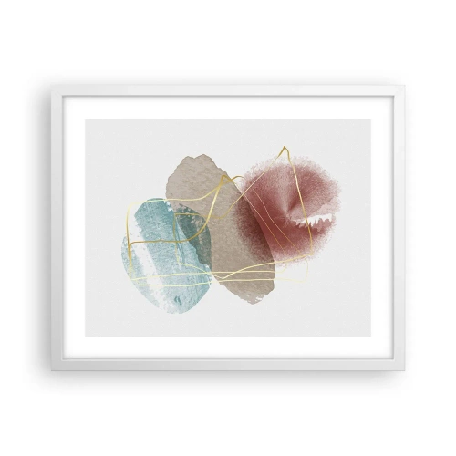 Poster in white frmae - Beads of Space - 50x40 cm