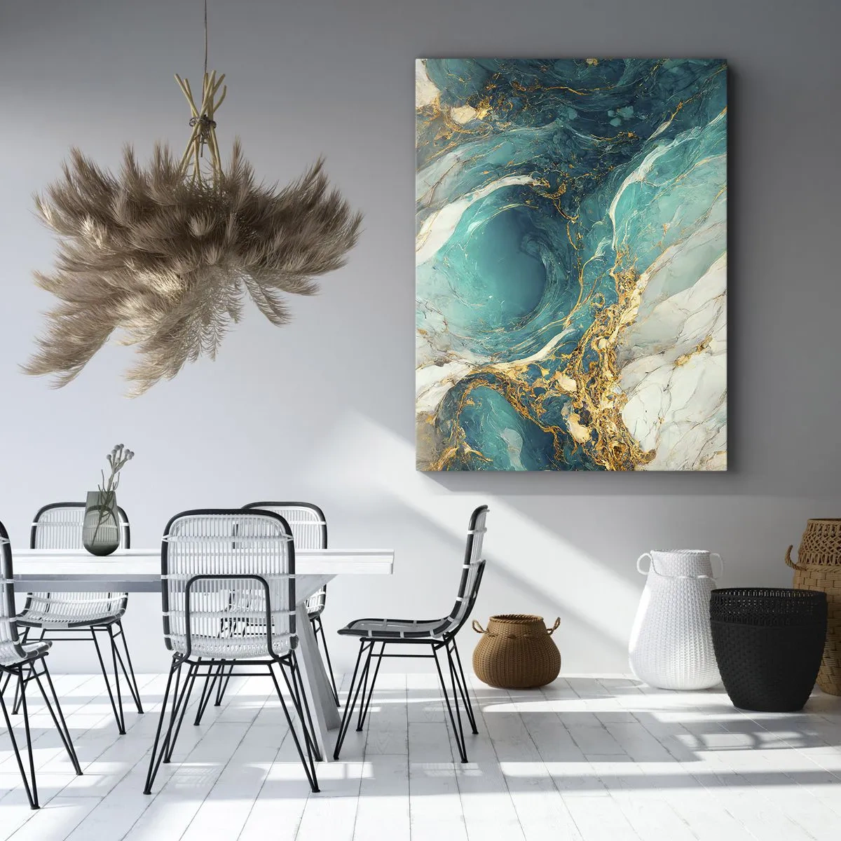Canvas picture - Composition with Veins of Gold - 50x70 cm