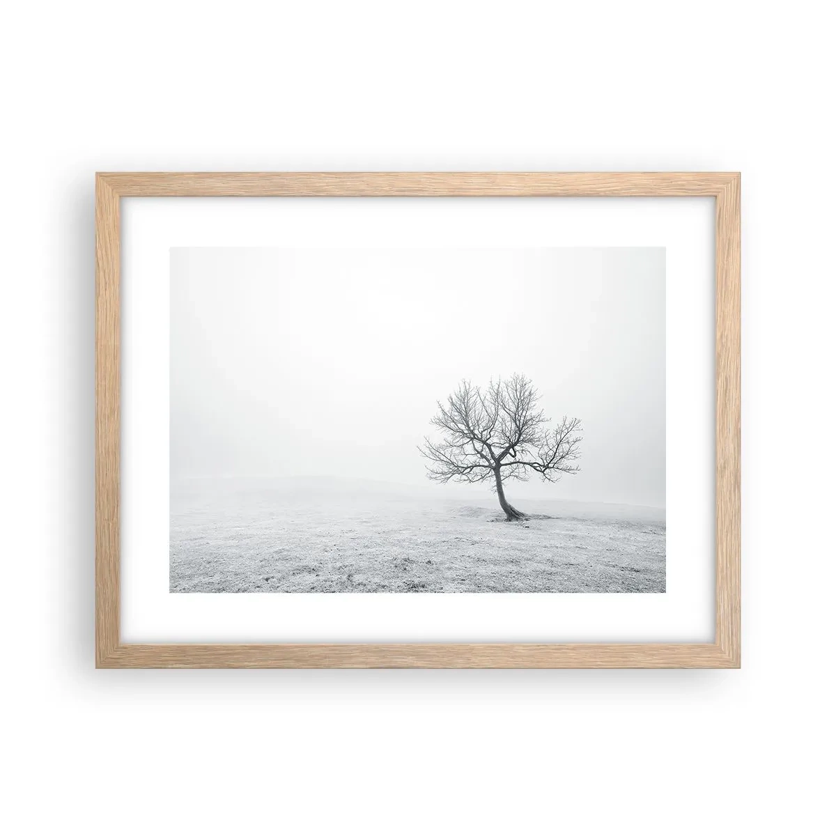 Poster in light oak frame - Against Nothingness - 40x30 cm