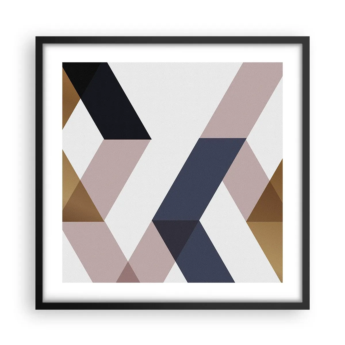 Poster in black frame - Planes and Angles - 50x50 cm