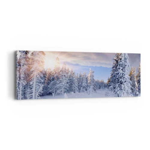 Canvas picture - Snowy Spectacle of Nature - 90x30 cm