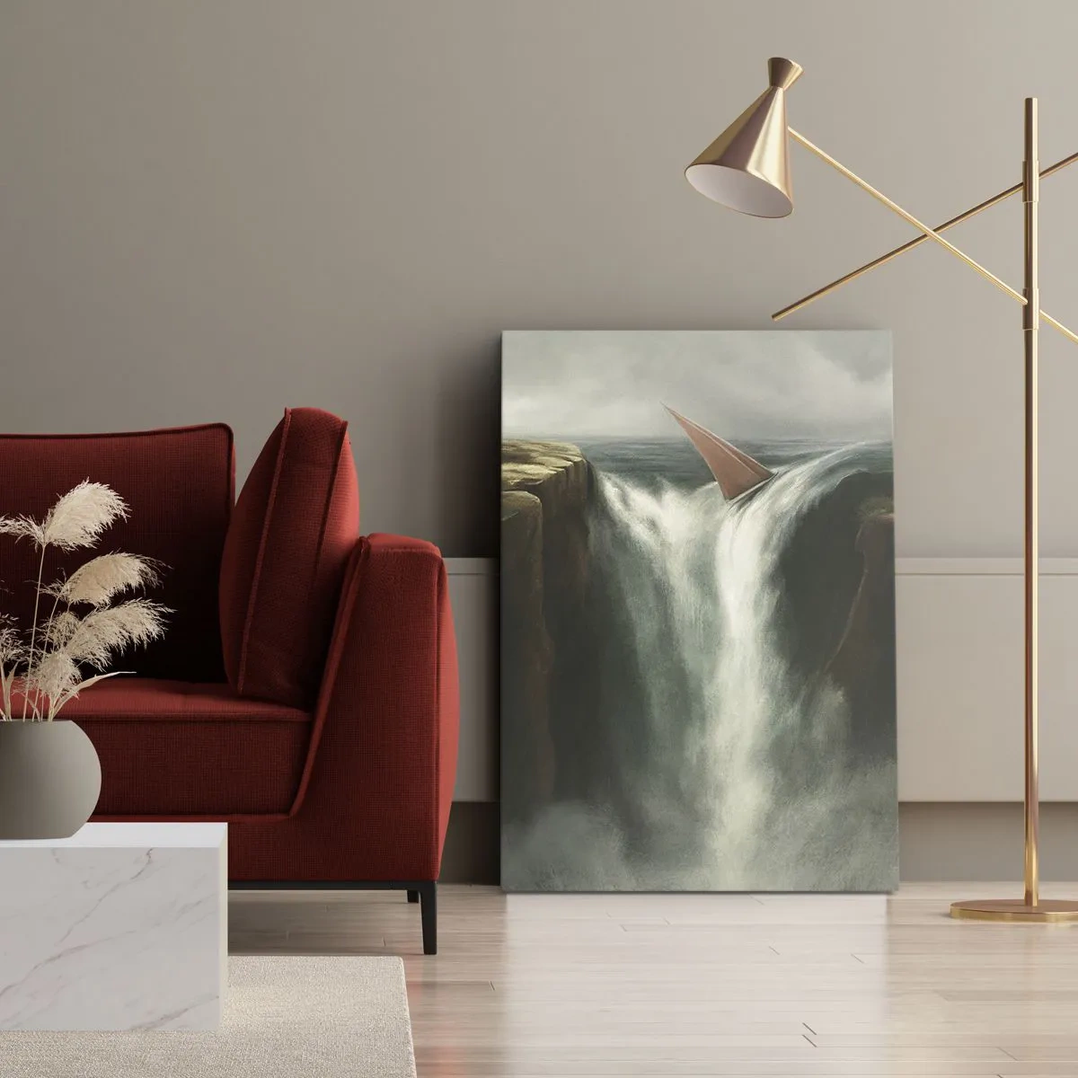 Canvas picture - Life Warning - 45x80 cm