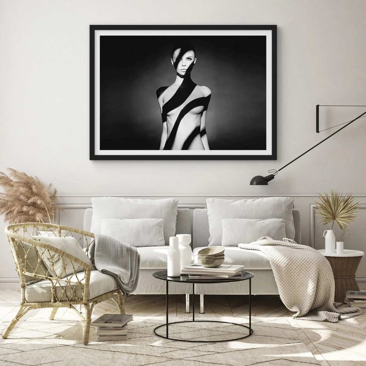 Poster in black frame - In the Light and in the Shadow - 50x40 cm