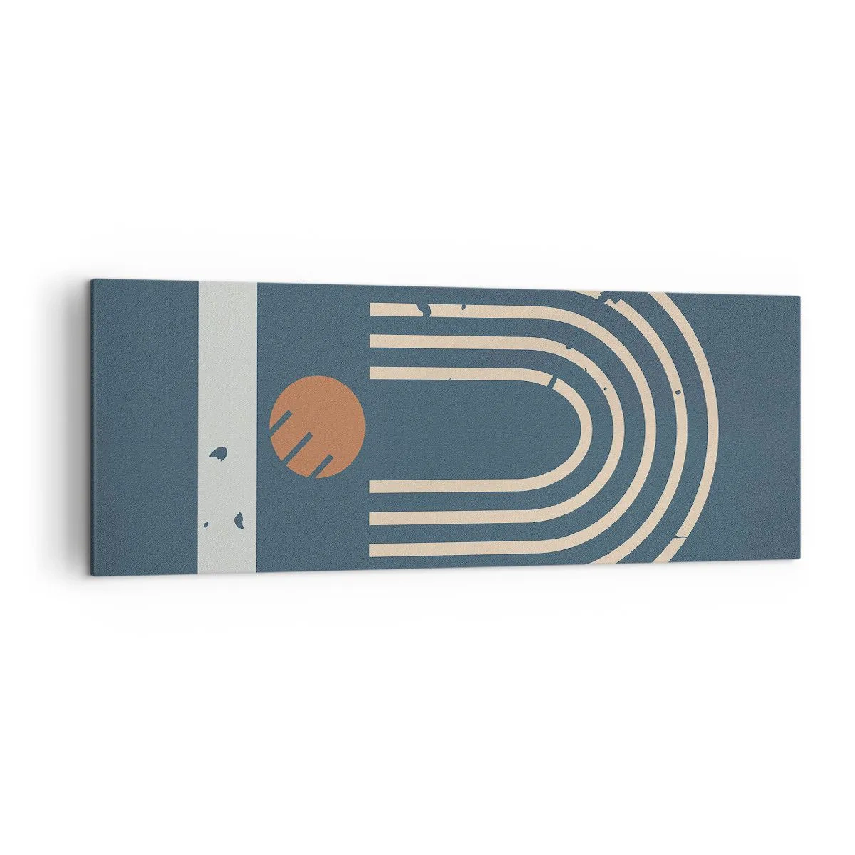 Canvas picture - Geometry on Navy Blue - 140x50 cm