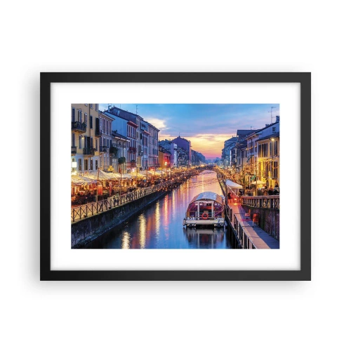 Poster in black frame - Evening of Light and Fun - 40x30 cm