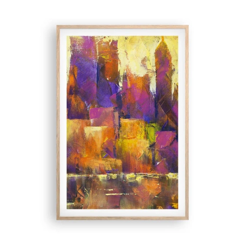 Poster in light oak frame - Metropolitan Composition - 61x91 cm