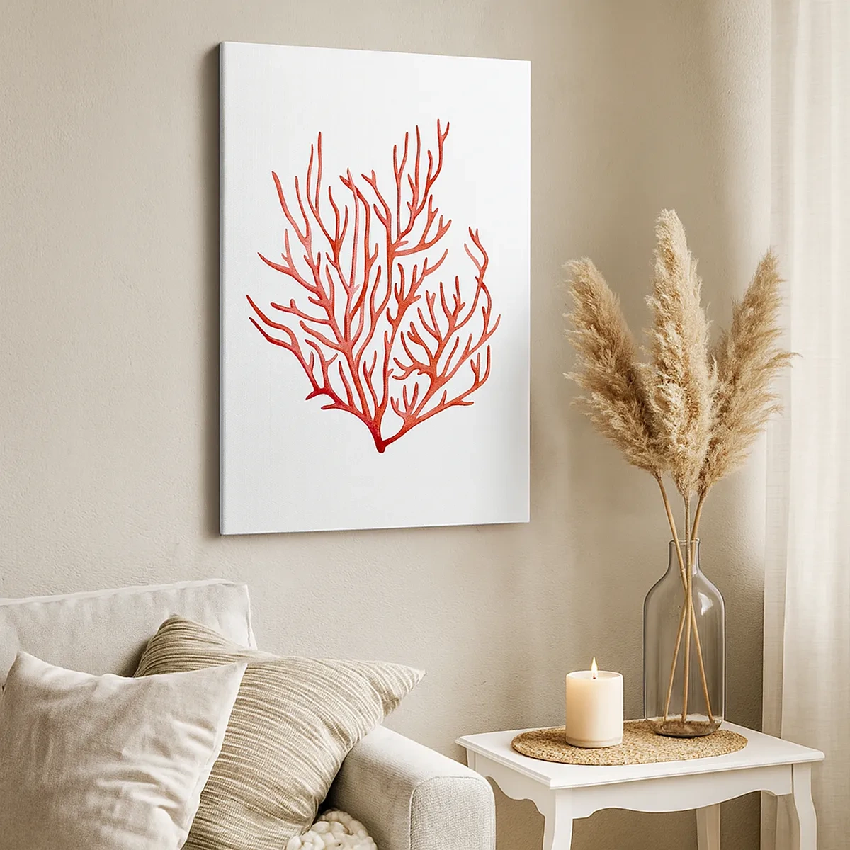 Canvas picture - Coral Filigree - 50x70 cm