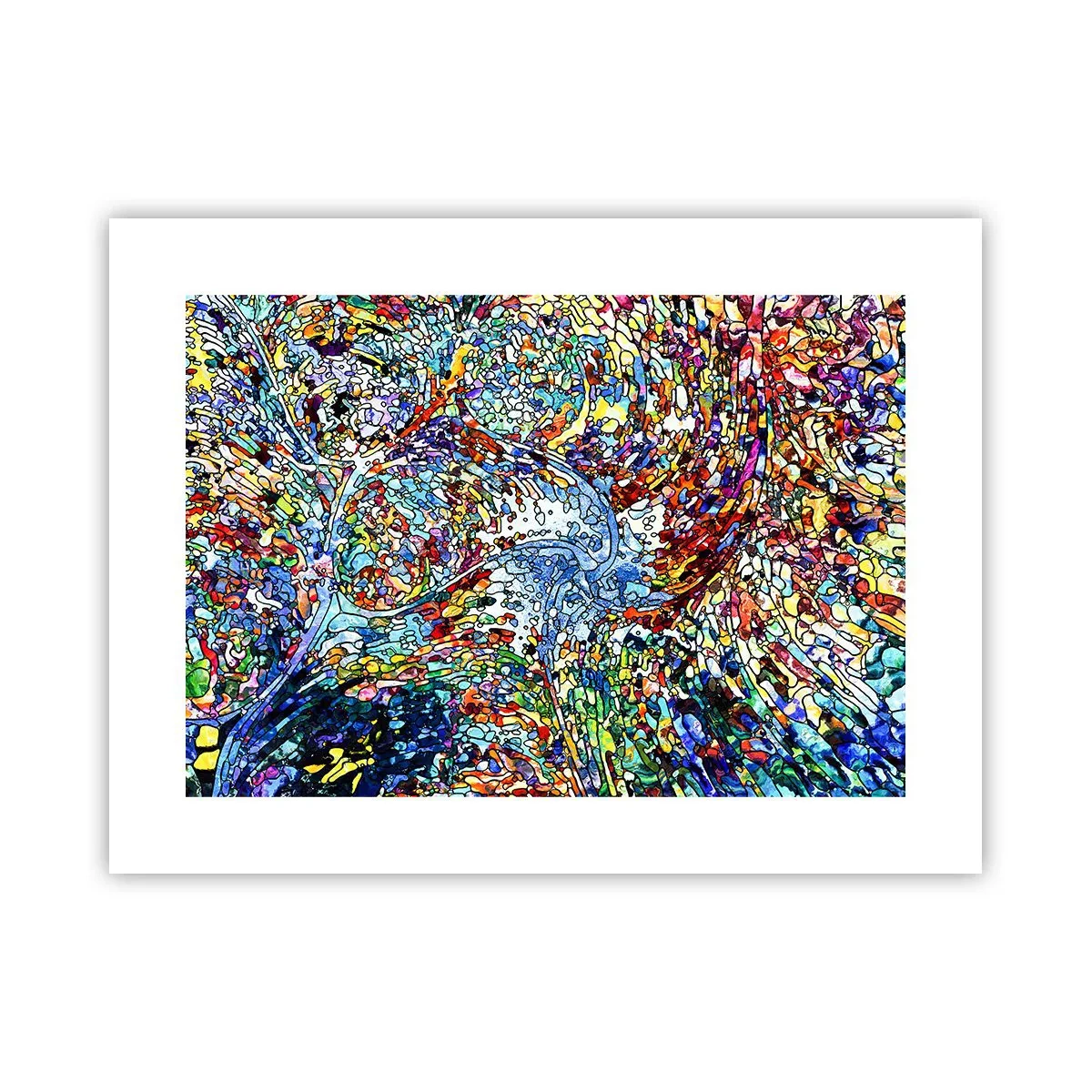 Poster - Stained Glass with Drops - 40x30 cm