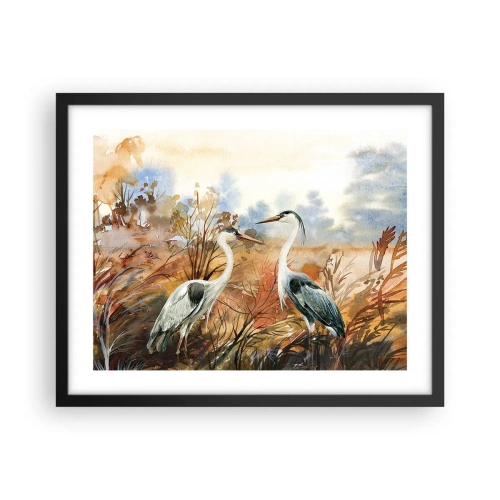 Poster in black frame - Where to in Autumn? - 50x40 cm