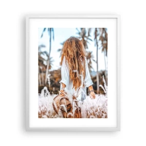 Poster in white frmae - Born from Grass Fluff - 40x50 cm