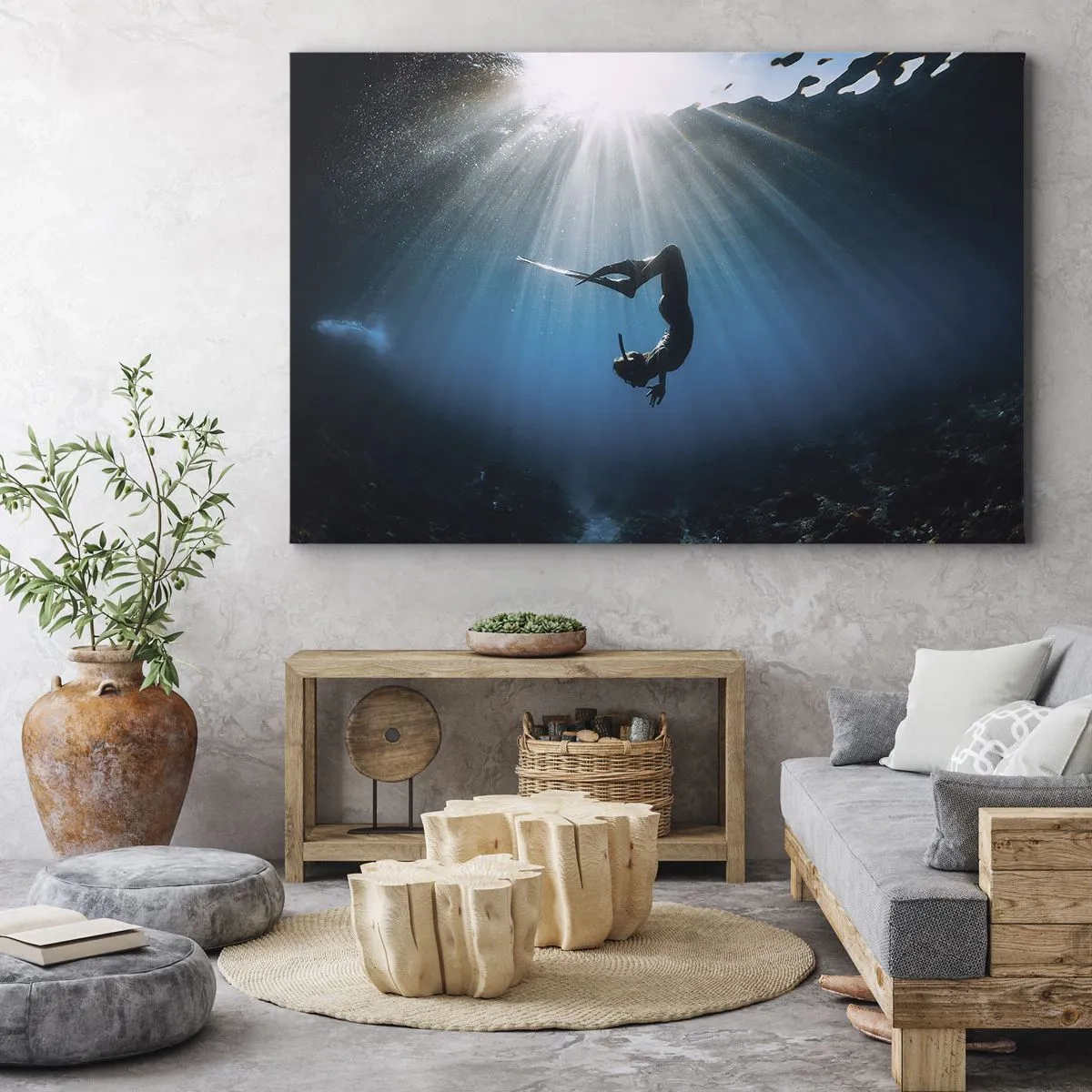 Canvas picture - Underwater dance - 100x70 cm