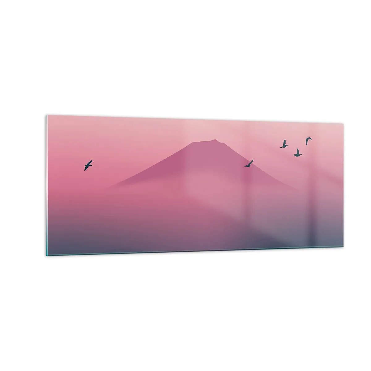Glass picture - Wanderers above Clouds - 100x40 cm