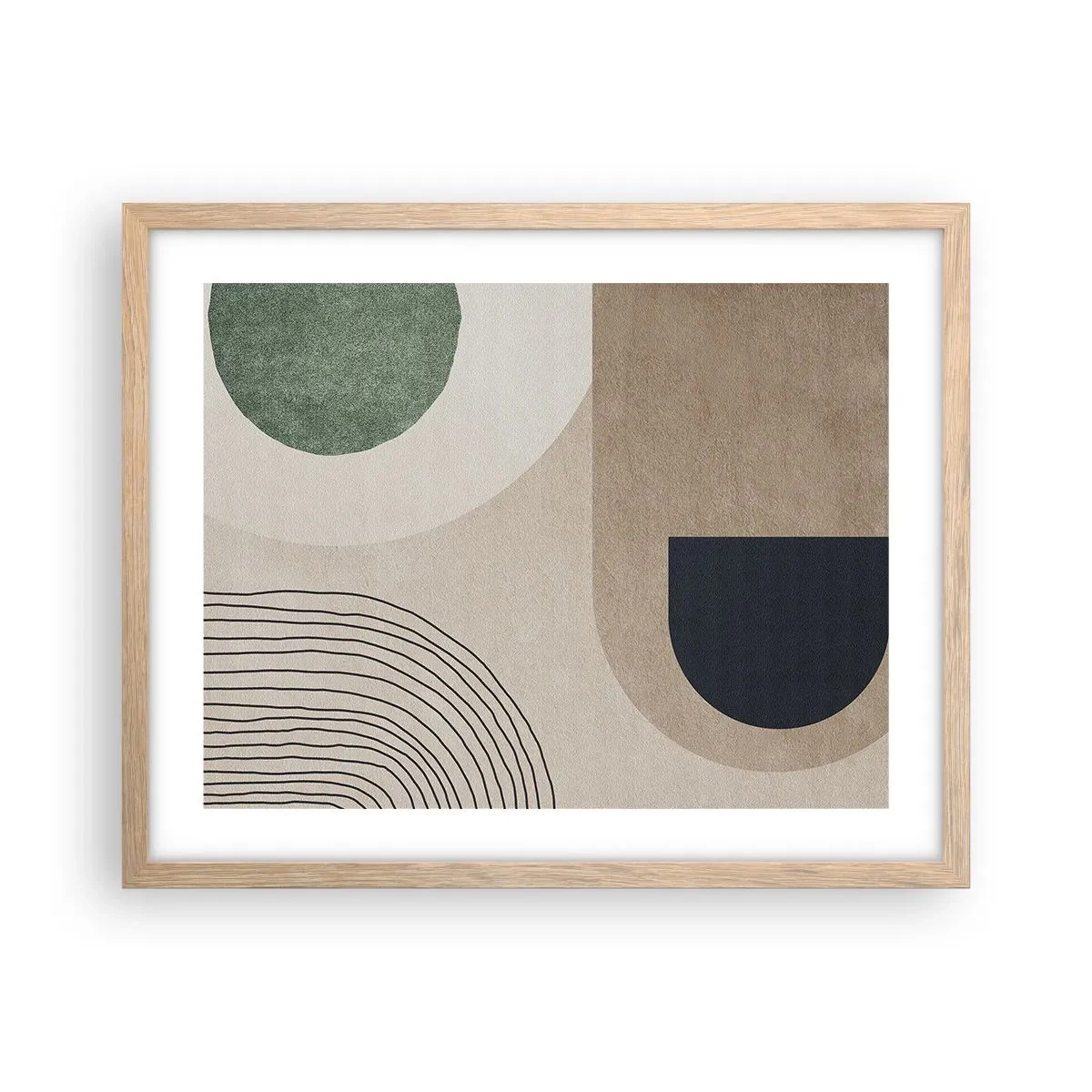 Poster in light oak frame - Gentleness of an Oval - 50x40 cm