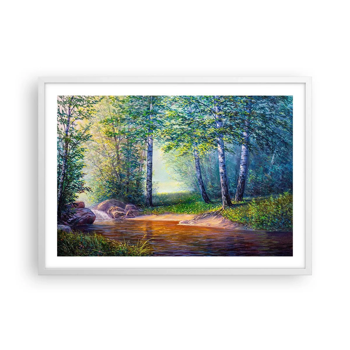 Poster in white frmae - Idyllic Scenery - 70x50 cm