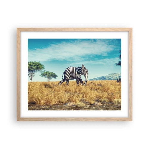 Poster in light oak frame - Greyness Is Not In Fashion - 50x40 cm