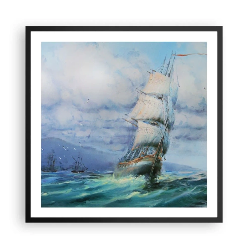 Poster in black frame - Happy Winds - 60x60 cm