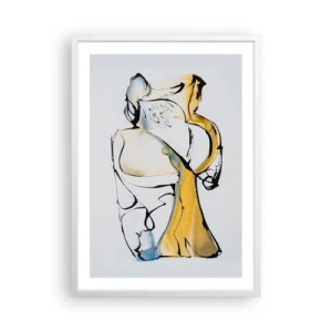 Poster in white frmae - Glass Abstract - 50x70 cm