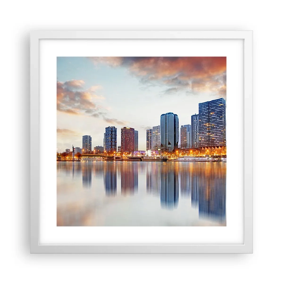 Poster in white frmae - Monumental Peace of Paris - 40x40 cm