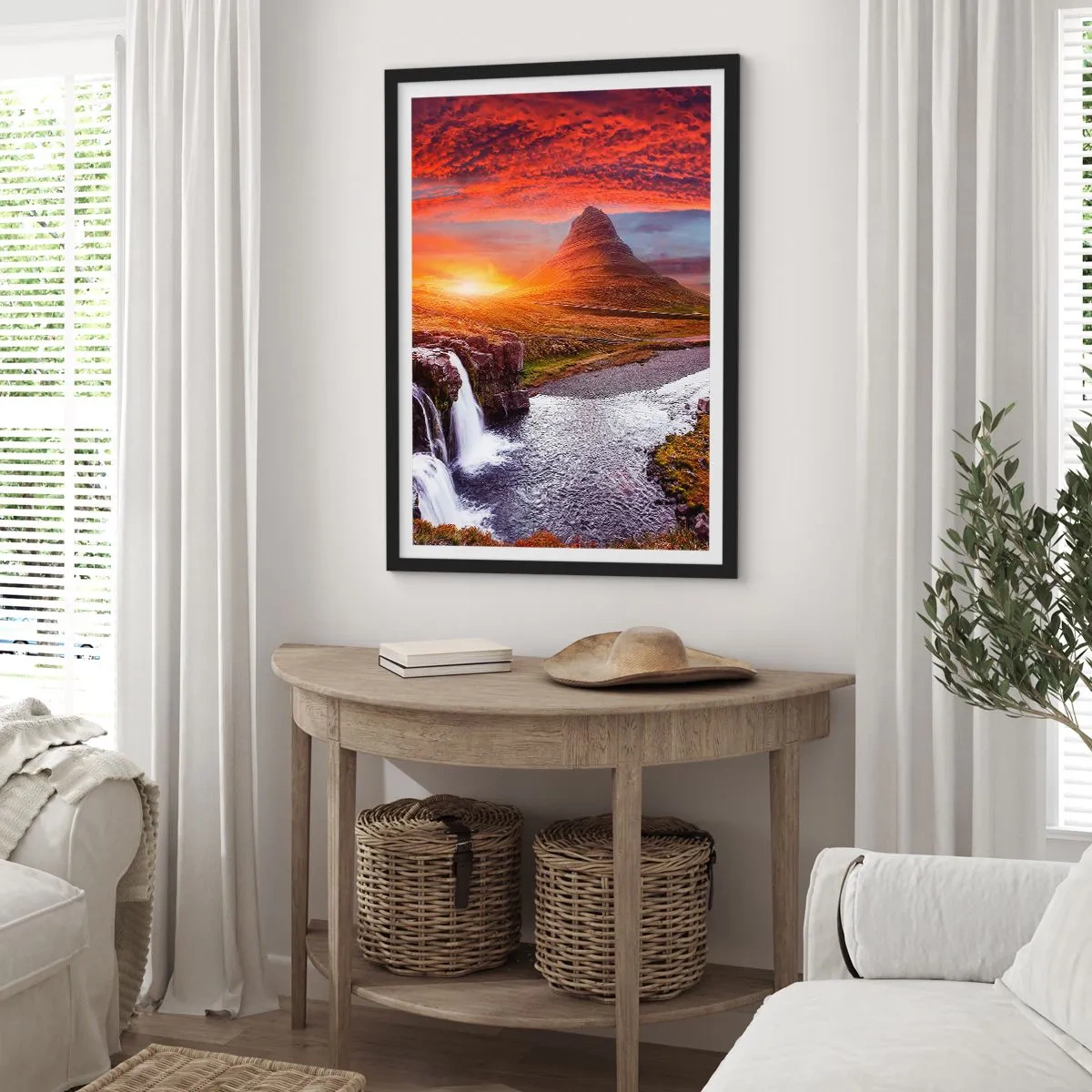Poster in black frame - View of Middle-Earth - 40x50 cm