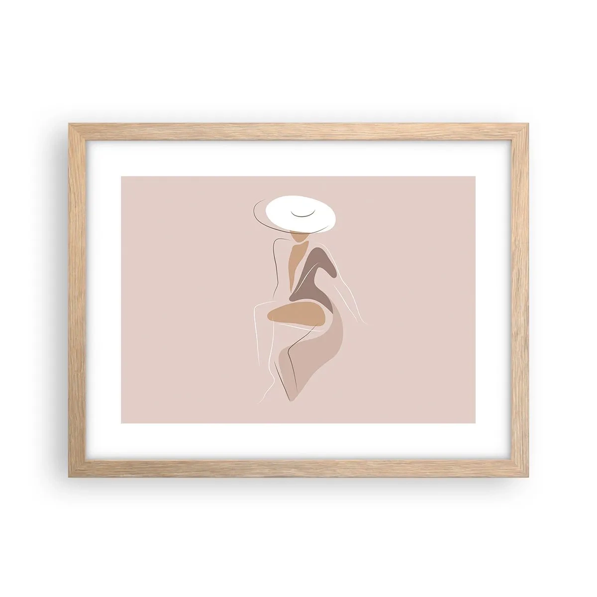 Poster in light oak frame - Being a Lady - 40x30 cm