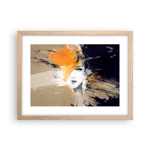 Poster in light oak frame - And There Was Light - 40x30 cm