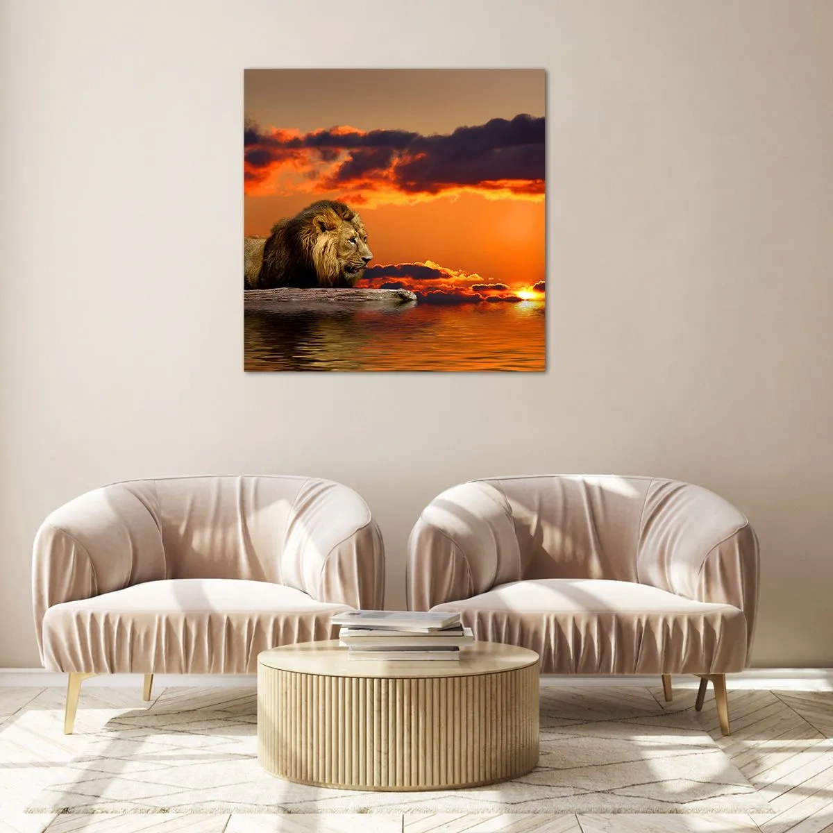 Glass picture - The King of Nature - 40x40 cm