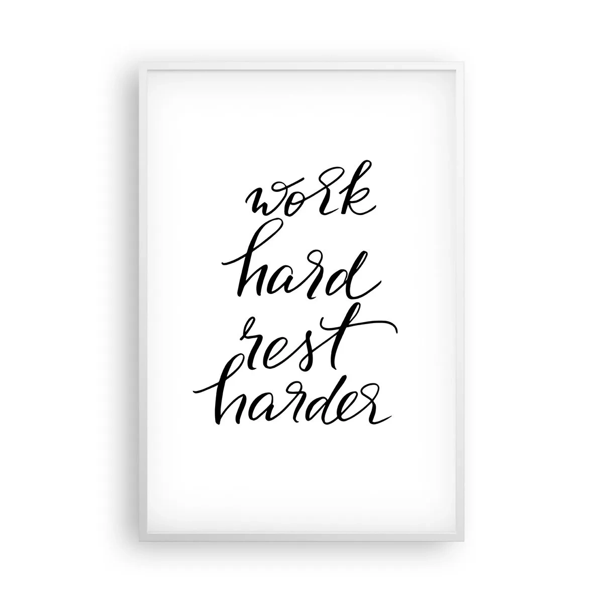 Poster in white frmae - Life  Balance - 61x91 cm