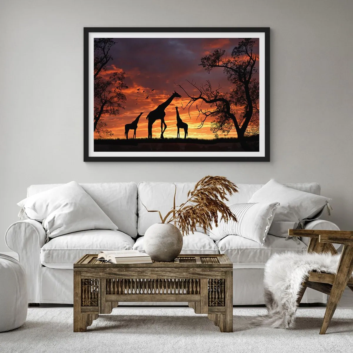 Poster in black frame - Small Dinner among Close Ones - 40x30 cm