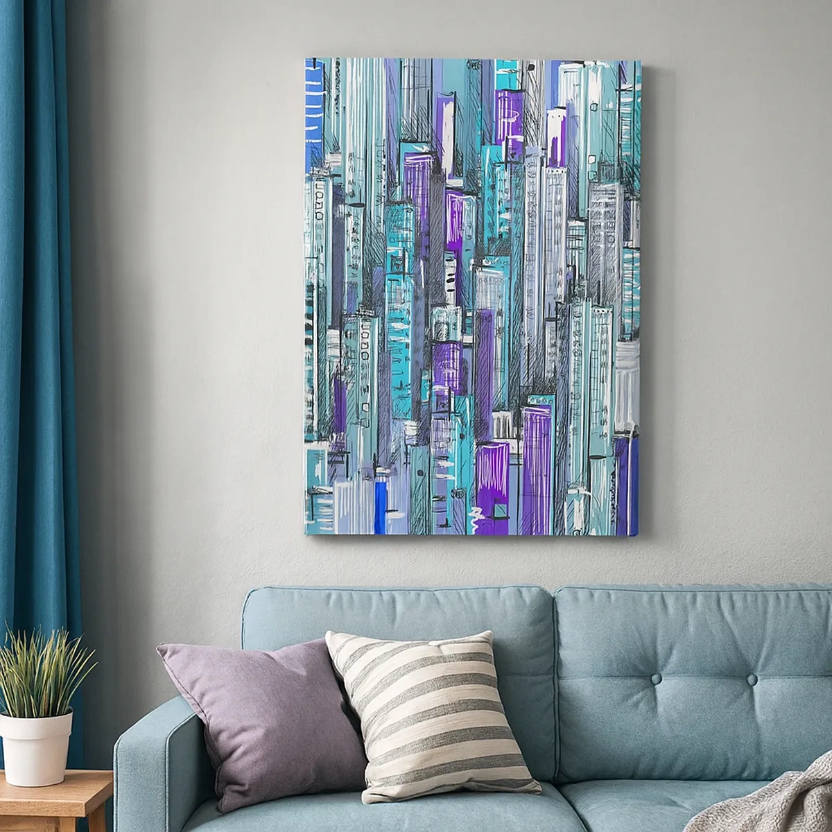 Canvas picture - Blue as the Sky - 50x70 cm
