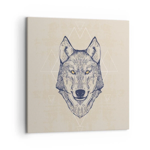 Canvas picture - Alpha with a Piercing Eyes - 50x50 cm