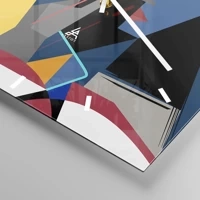 Clock face with lines