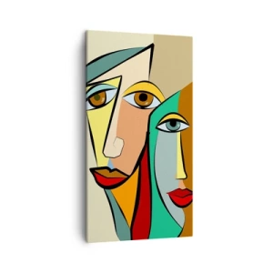 Canvas picture - Cubist Couple - 45x80 cm