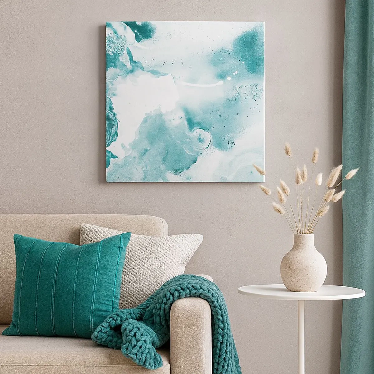 Canvas picture - Lakes of Blue - 30x30 cm