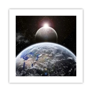 Poster - Space Landscape - Sunrise - 40x40 cm