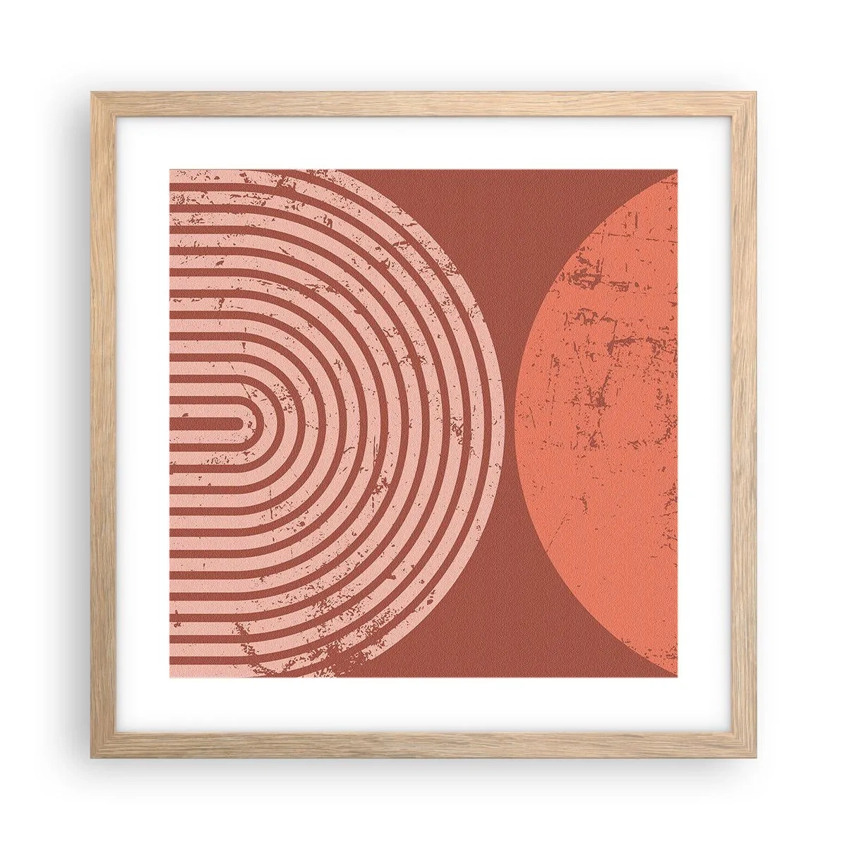 Poster in light oak frame - Close Relationship - 40x40 cm