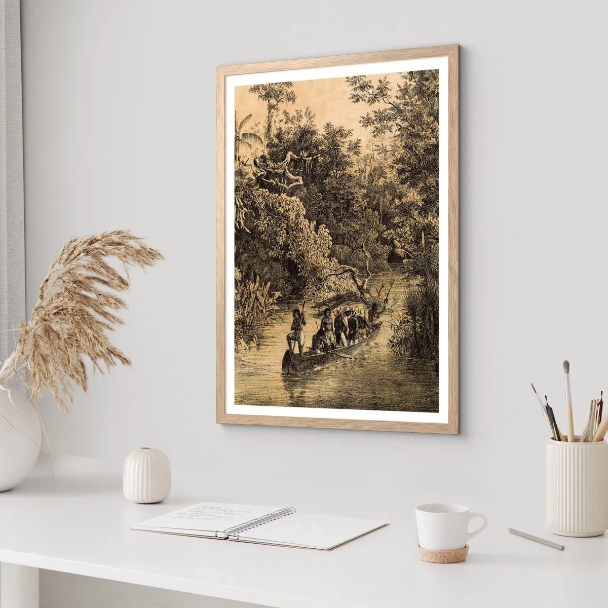 Poster in light oak frame - Journey to the Spring - 61x91 cm
