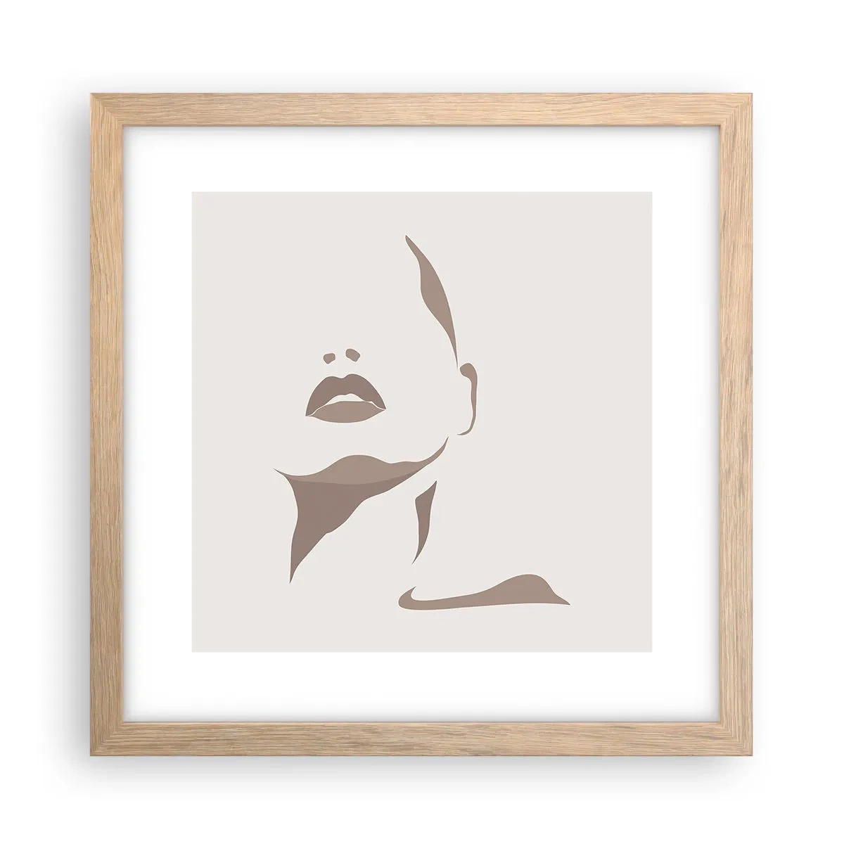 Poster in light oak frame - Created with Light and Shadow - 30x30 cm