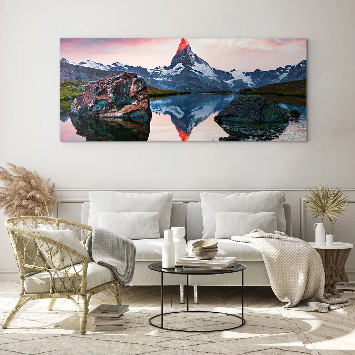 Glass picture - Heart of the Mountains Is Hot - 140x50 cm