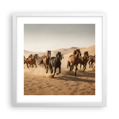 Poster in white frmae - Free as a Wind - 40x40 cm