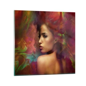 Glass picture - Prettier than Rainbow, Delicate Like a Fog - 70x70 cm