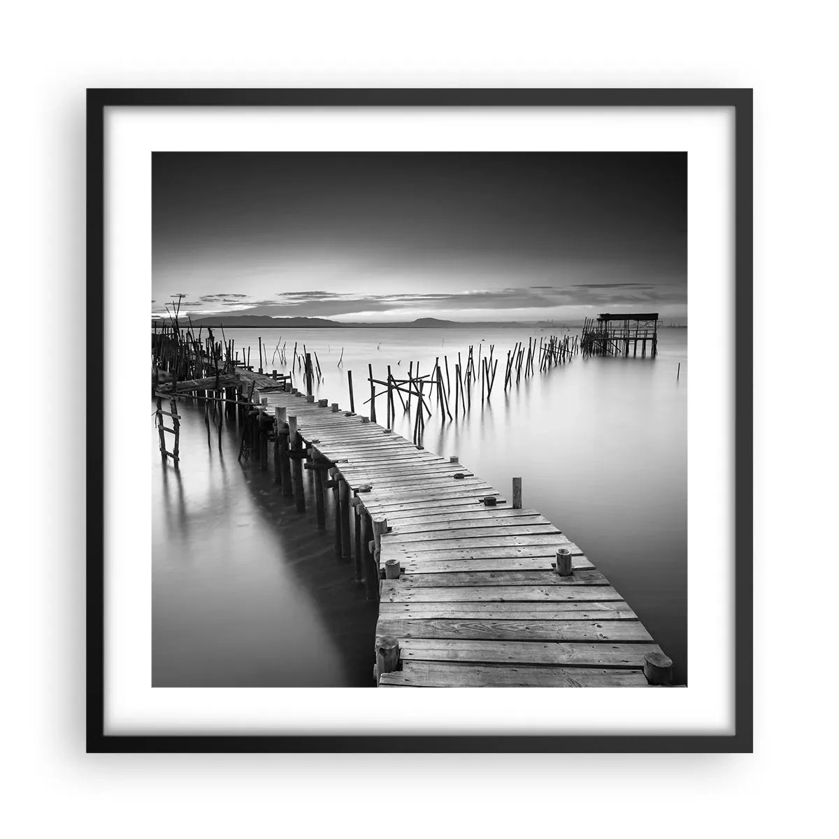 Poster in black frame - Peace of a Forgotten Shore - 50x50 cm