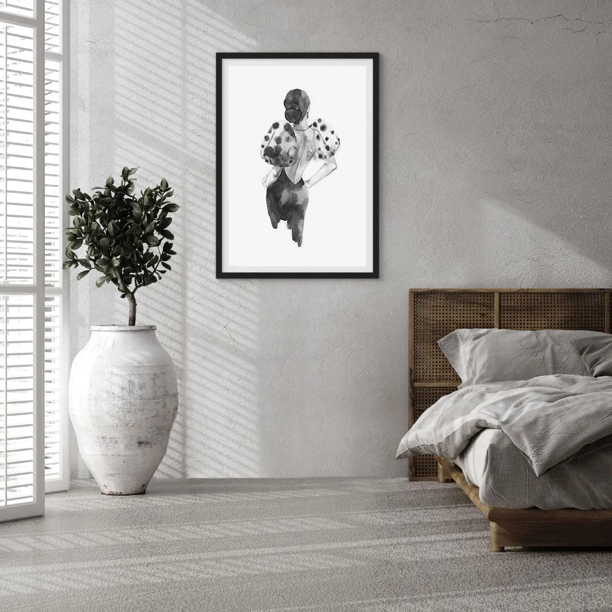 Poster in black frame - She Passed by - 61x91 cm
