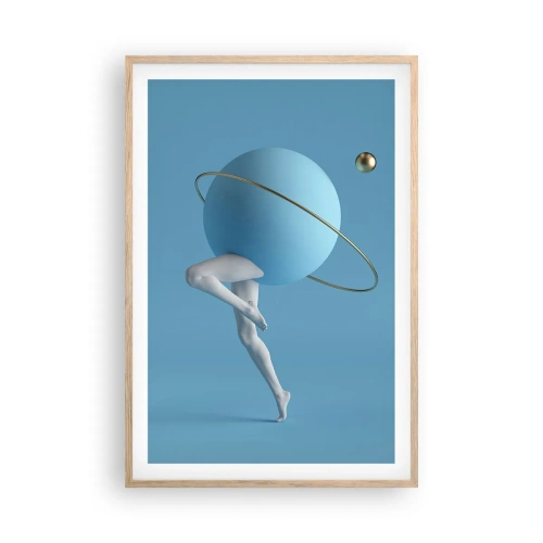 Poster in light oak frame - And Planets Are Going Crazy - 61x91 cm