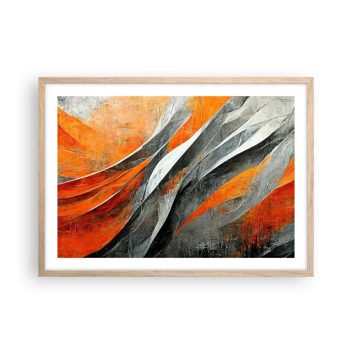 Poster in light oak frame - Heat and Coolness - 70x50 cm