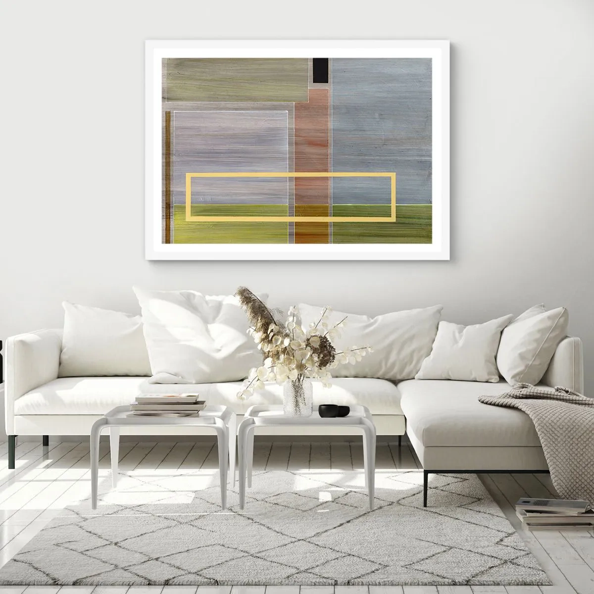 Poster in white frmae - Straight and Calm - 40x30 cm